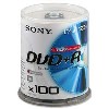 Sony DVD+R 4.7GB x 100 Black Disks