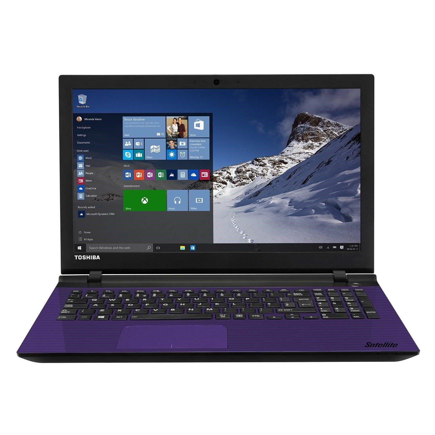 A1 Refurbished Toshiba Satellite L50 C 1gn Intel Core I3 2 1ghz 8gb 1tb Win 8 1 15 6 Purple Laptop Laptops Direct