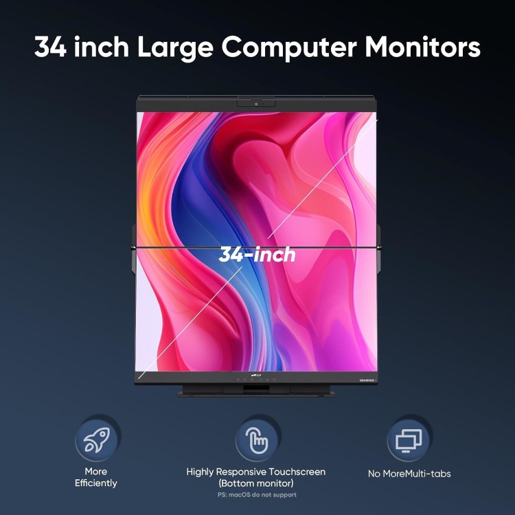 Mobile Pixels Geminos X Dual 23.8" IPS QHD USB-C Portable Monitor