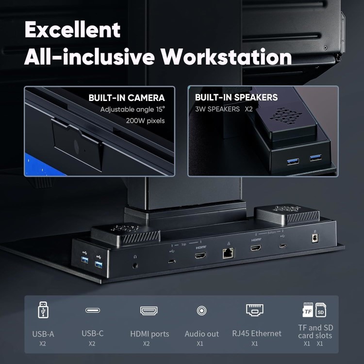 Mobile Pixels Geminos X Dual 23.8" IPS QHD USB-C Portable Monitor