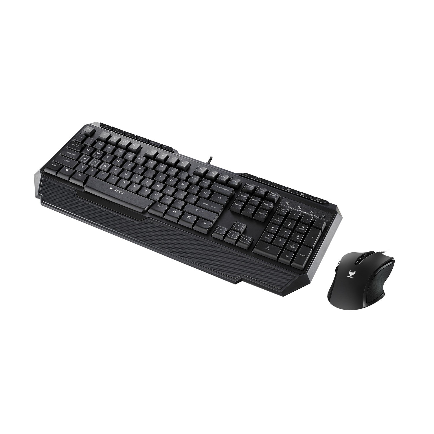 VPRO V100 Gaming Backlit Keyboard and Mouse Set Black UK Layout ...