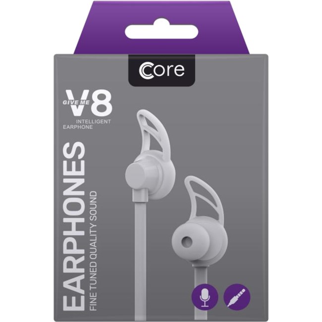 Core V8 Earphones White