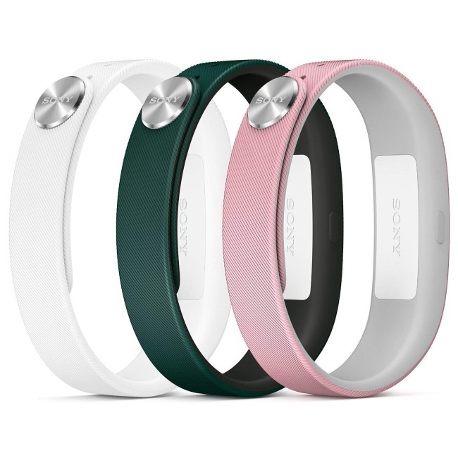 Sony Mobile Small A1 SmartBand Wrist Straps - Green/Pink/White