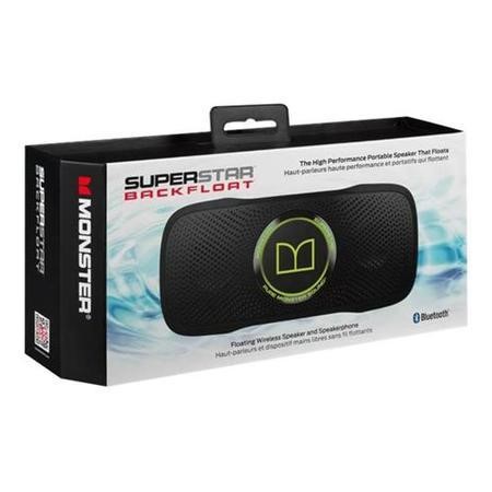 Monster SuperStar BackFloat Bluetooth Speaker Black with Neon