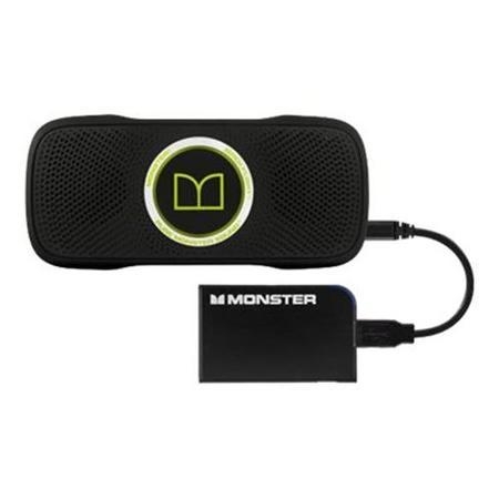 Monster SuperStar BackFloat Bluetooth Speaker - Black with Neon Green