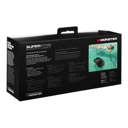 Monster SuperStar BackFloat Bluetooth Speaker - Black with Neon Green