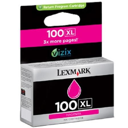 Lexmark Cartridge No. 100XL - Print cartridge - High Yield - 1 x magenta - 600 pages - LRP / LCCP