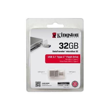 Kingston DataTraveler MicroDuo 32GB USB Type C Flash Drive