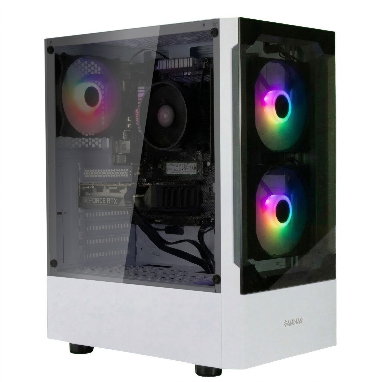 Entity AMD Ryzen 5 5500 16GB RAM 512GB SSD RTX 5050 Windows 11 Gaming Pc White, Laptops Direct - 1530265512