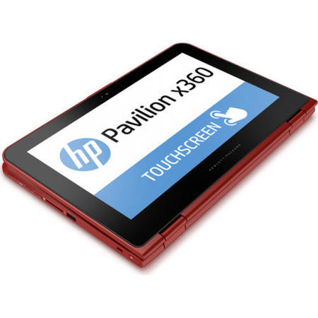 Refurbished HP Pavilion x360 11-k152sa Intel Celeron N3050 1.6GHz 4GB 500GB Win 10 11.6" Red Laptop