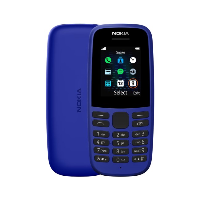 Nokia 105 2019 Blue 1.77" 4MB 2G Unlocked & SIM Free Mobile Phone