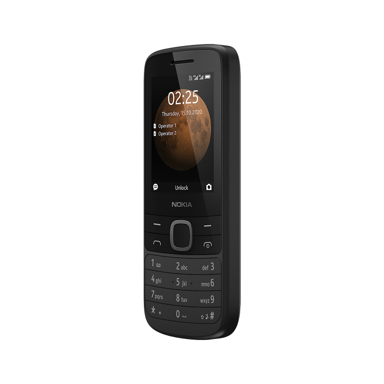Nokia 225 Black 2.4" 128MB 4G Unlocked & SIM Free