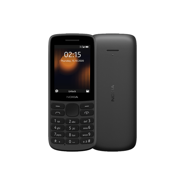 Nokia 215 4G Black 2.4" 128MB 4G Dual SIM Unlocked & SIM Free