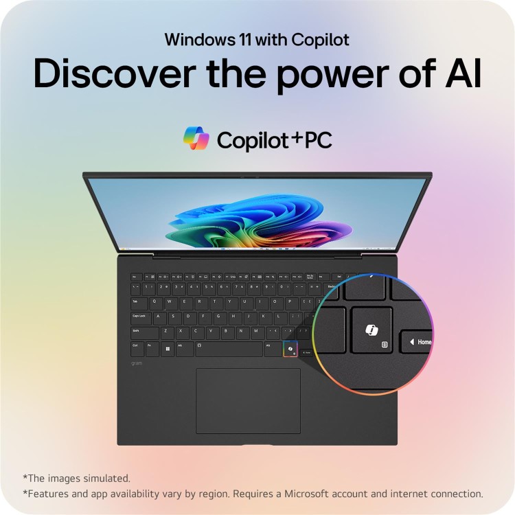 LG Gram 16Z90TL-G Hybrid AI Copilot Intel Core Ultra 7 16GB RAM 1TB SSD 16 Inch Windows 11 Laptop