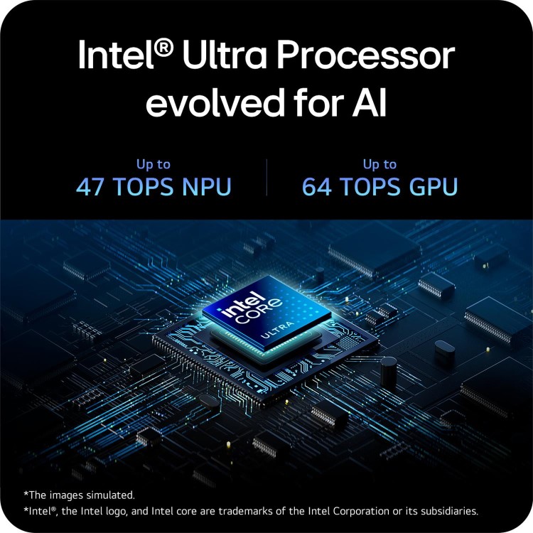 LG Gram 16Z90TL-G Hybrid AI Copilot Intel Core Ultra 7 16GB RAM 1TB SSD 16 Inch Windows 11 Laptop