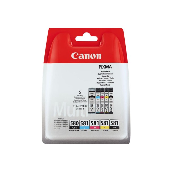 Canon PGI-580 PGBK/CLI-581 CMYBK Multipack Ink Cartridge
