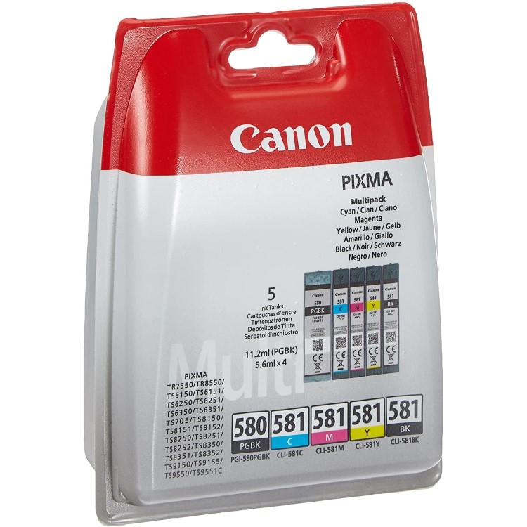 Canon PGI-580 PGBK/CLI-581 CMYBK Multipack Ink Cartridge