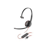 Poly Blackwire C3210 Single Sided On-ear USB A Microphone Wired Headset Poly Blackwire C3210 Single Sided On-ear USB A Microphone Wired Headset