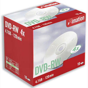 Imation DVD-RW Discs 10 Pack