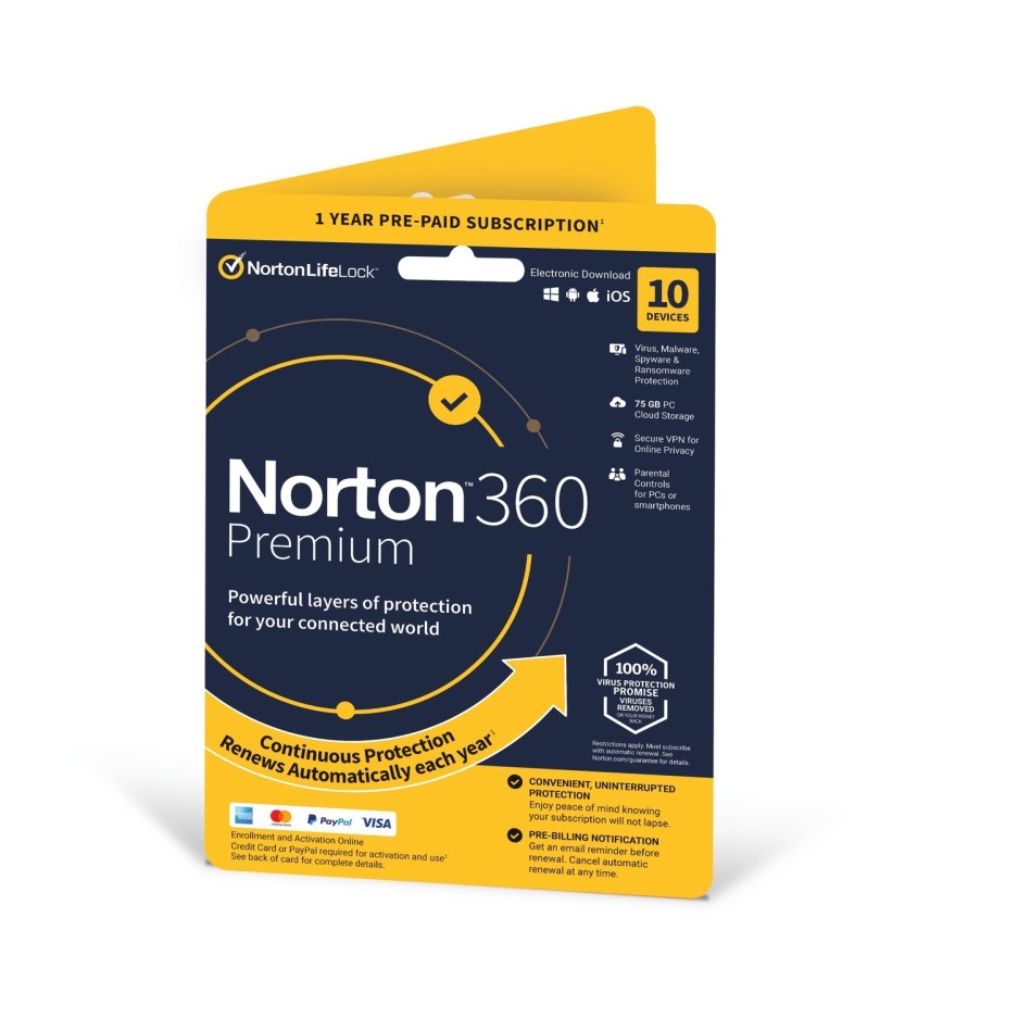 Norton 360 Premium Security 10 Devices 12 Month