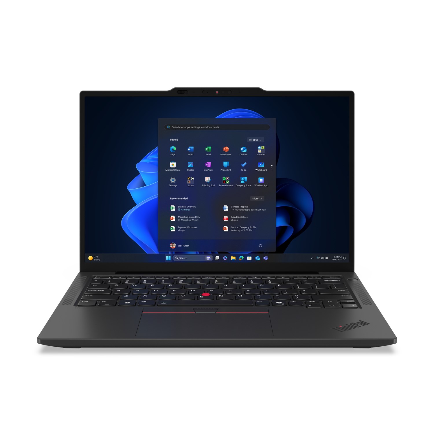Lenovo Thinkpad X13 Intel Core Ultra 5 16GB RAM 512GB SSD Windows 11 Pro Laptop Black, Laptops Direct - 21RK004MUK
