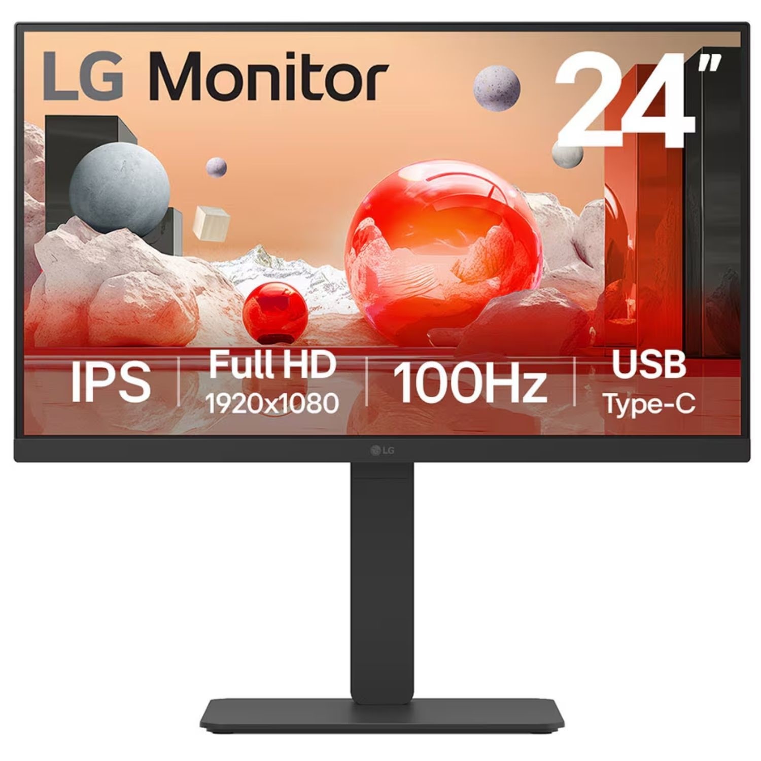 LG 24BA750 24 IPS Full HD 100Hz USB-C Height Adjustable Monitor