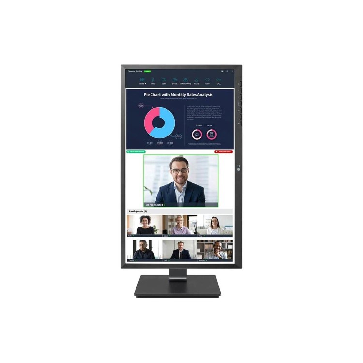 LG 24BP750C 23.8" Full HD IPS USB-C Full Ergonomic Monitor with WebCam