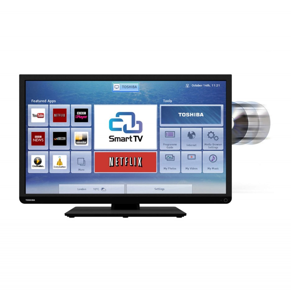 Toshiba 24D3433DB 24 Inch Smart LED TV with builtin DVD Player Laptops Direct