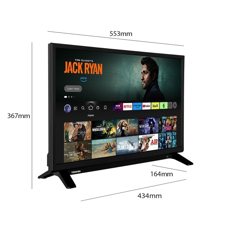 Toshiba 24WF2F53DB 24-Inch HD Ready Smart Fire TV  HDR10 Dolby Audio & Alexa Voice Control