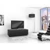 GRADE A2 - Light cosmetic damage - Elmob Large Black TV Cabinet - Up to 60 Inch
