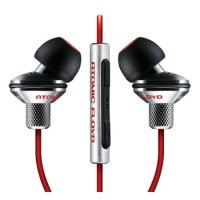 Atomic Floyd HiDefDrum and Remote Stereo Headset with Red Cable