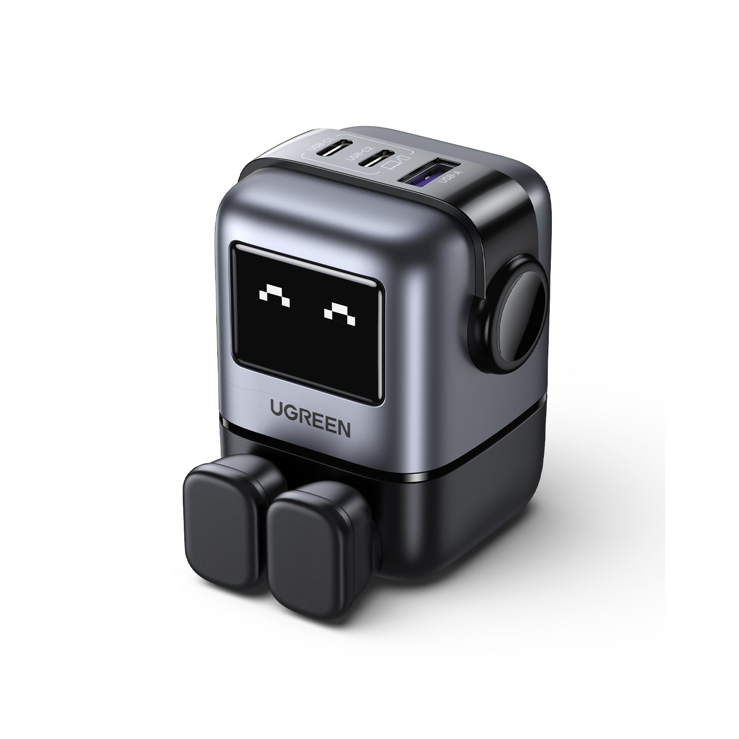 Ugreen Uno 65W 3-Port Gan Charger - Black, Laptops Direct - 25686