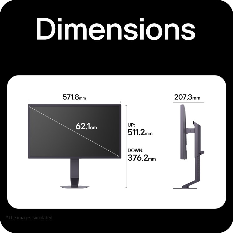 LG UltraGear G5 25G590B 25" IPS Full HD 1000Hz Gaming Monitor