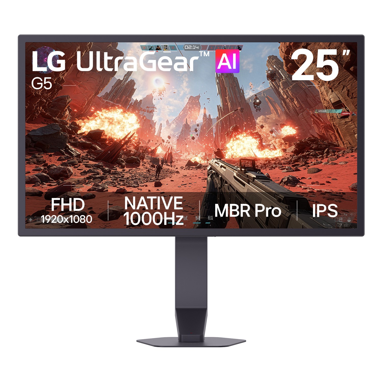 LG UltraGear G5 25G590B 25 IPS Full HD 1000Hz Gaming Monitor