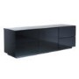 GRADE A3 - Heavy cosmetic damage - UKCF London Gloss Black TV Cabinet - Up to 60 Inch