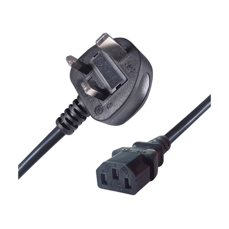 Computer Gear 27-0084B UK Mains Power Cable UK Plug to C13 Socket