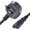 UK Mains to Figure 8 C7 2m Black OEM Power Cable