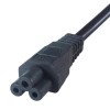 2M IEC C5 UK Mains Power Plug Cable - Black