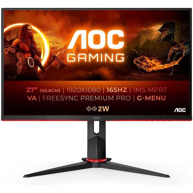 AOC 27G2SAE/BK 27" Full HD 165Hz Gaming Monitor 