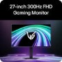 LG UltraGear 27" IPS Full HD 300Hz 1ms Height-Adjustable Gaming Monitor