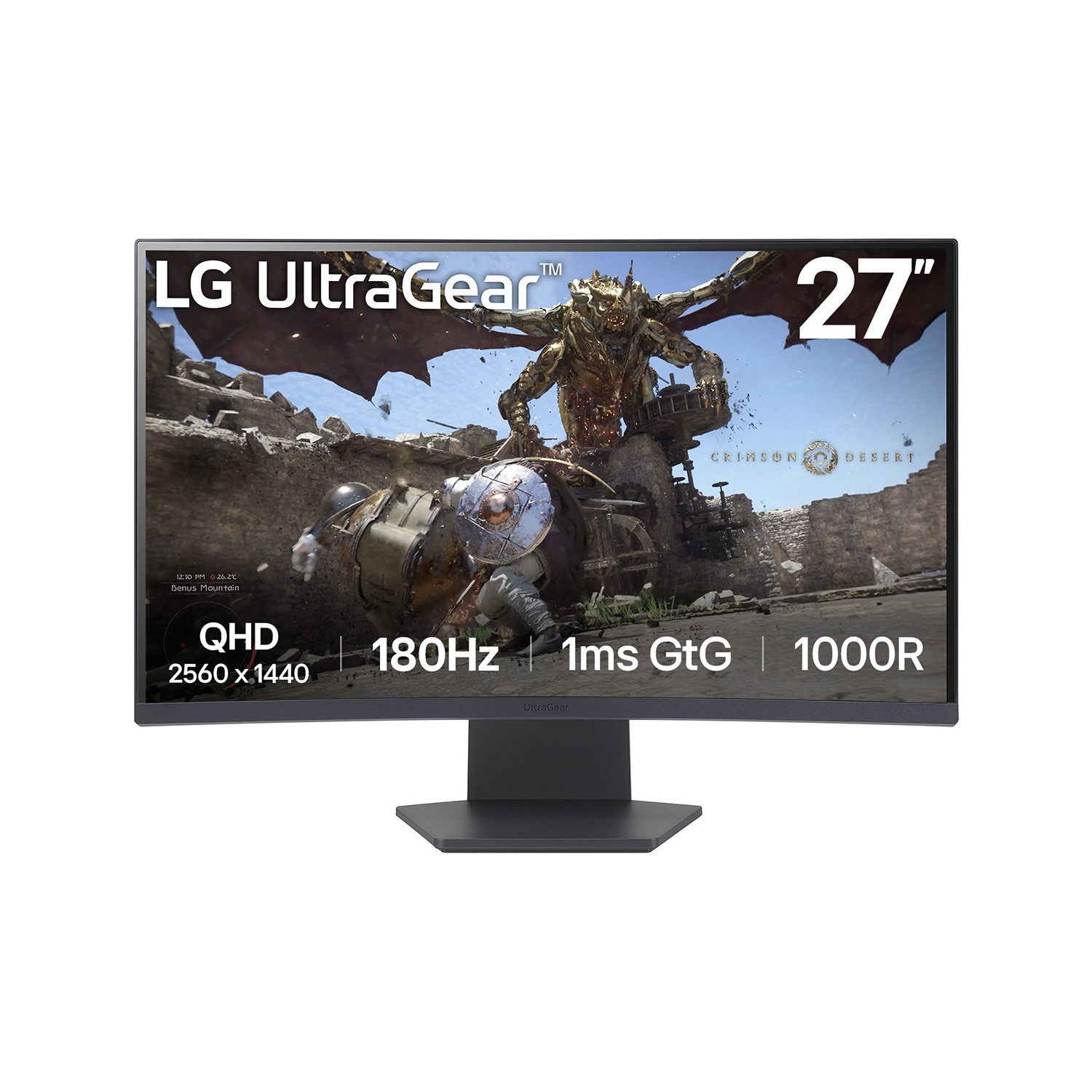 LG UltraGear 27GS60QC 27 VA QHD 180Hz 1ms Curved Gaming Monitor