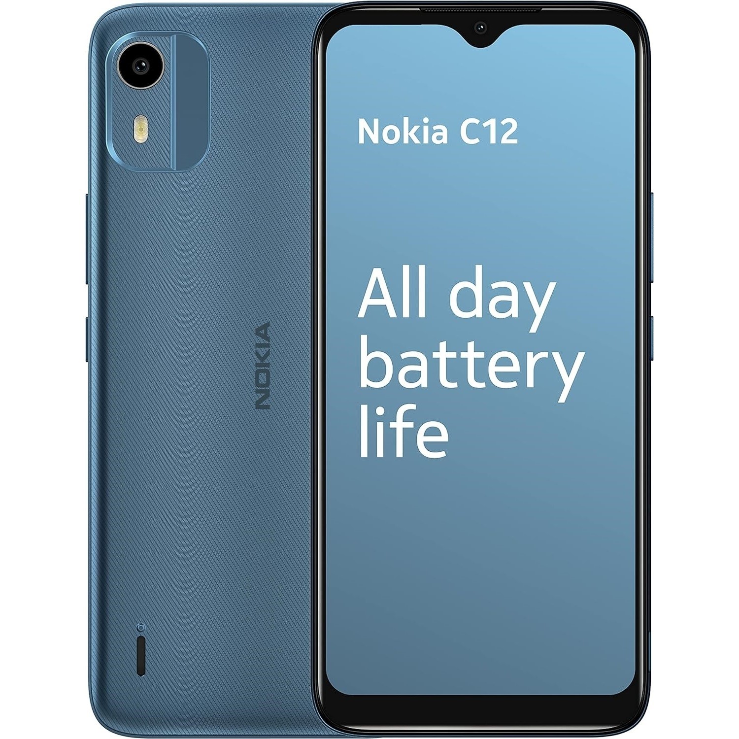 Nokia C12 64GB 4G SIM Free Smartphone - Dark Cyan