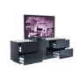 GRADE A2 - Light cosmetic damage - UKCF London Gloss Black TV Cabinet - Up to 60 Inch