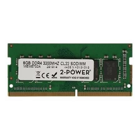 2-Power 8GB 1x 8GB DDR4 SO-DIMM 3200MHz Laptop Memory Laptops Direct