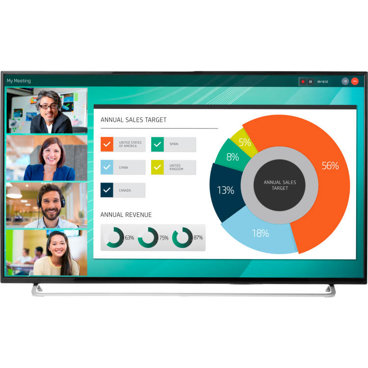 HP LD5512 55" 4K QHD HDMI LFD Monitor