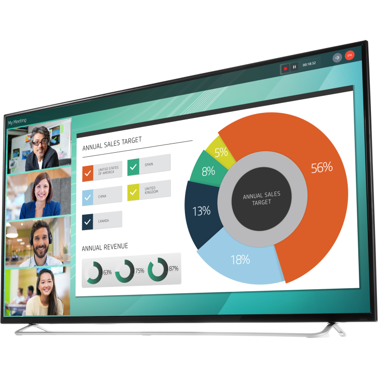 HP LD5512 55" 4K QHD HDMI LFD Monitor