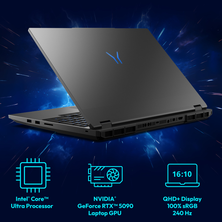 Medion Erazer Beast 16 X1 Ultimate Intel Core Ultra 9 32GB RAM 2TB SSD RTX 5090 300Hz 16 Inch QHD+ Windows 11 Home Gaming Laptop