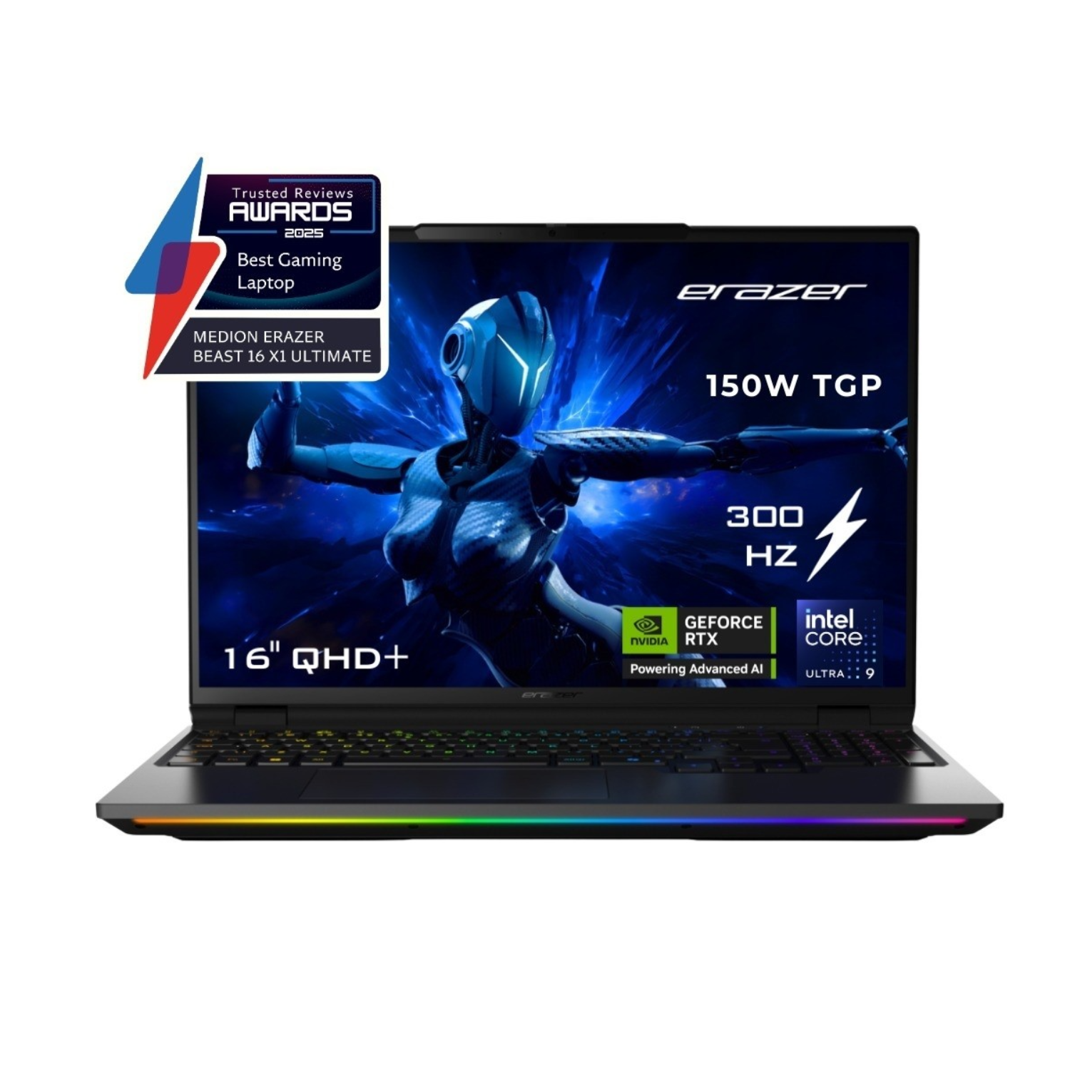 ERAZER Beast 16 X1 Ultimate Intel Core Ultra 9 RAM 2TB SSD RTX 5090 300Hz 16 Inch Windows 11 Gaming Laptop