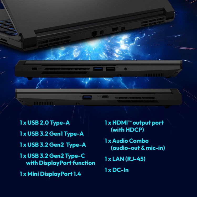 Medion ERAZER Deputy 15 P1 Intel Core i7 16GB RAM 1TB SSD RTX 5060 144Hz 15.6 Inch Windows 11 Gaming Laptop