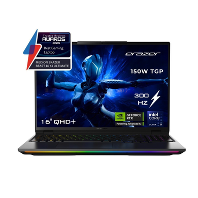 Intel Medion ERAZER Beast 16 X1 Ultimate Intel Core Ultra 9 32GB RAM 2TB SSD RTX 5090 300Hz 16 Inch Windows 11 Gaming Laptop